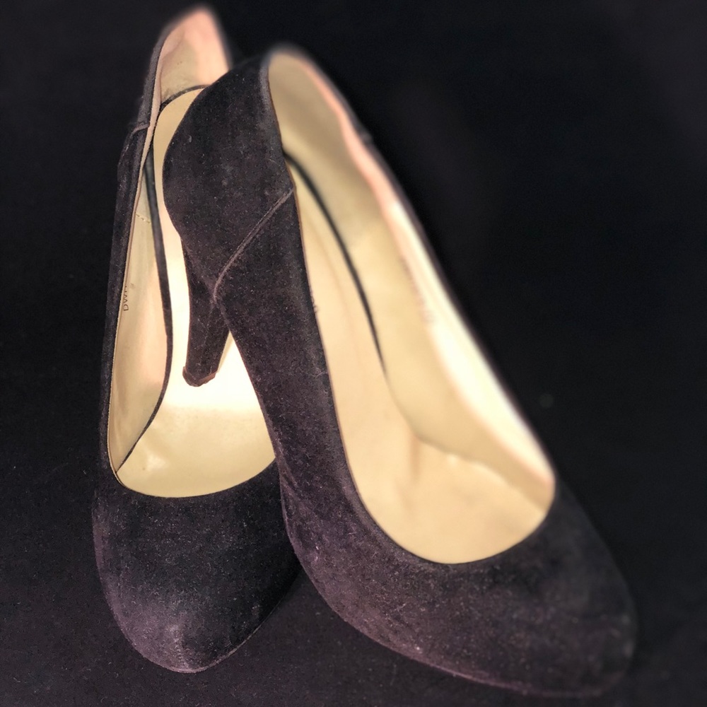 DPN Black Suede Pumps